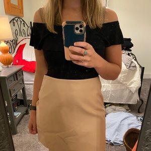 Black off the shoulder ruffle body suit